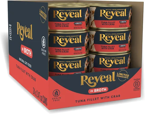 Vista 14 de Reveal Alimento Natural Húmedo Enlatado para Gatos, Ingredientes Limitados y Naturales, Sin Granos, Alto Contenido de Proteínas Sin Aditivos