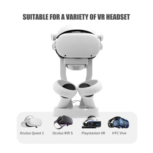 Vista 5 de Beat Saber Oculus Quest 2 Accessories, Oculus Quest 2 Sword Grip,Oculus Quest 2 Holder White, Headset Display Stand Compatible with Oculus Quest