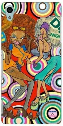 Vista 56 de MSOJ1C-ABWH-151-M827 Cute Dancers, Circle and Yellow Back Design by Artwork/for Xperia J1 Compact D5788/MVNO Smartphone (SIM Free Device)