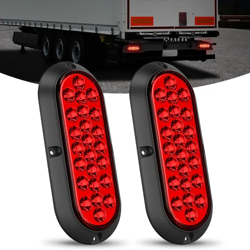 Vista 22 de Nilight Barra de luz trasera para remolque 2 piezas 20 LED luz de freno, luz automotriz, intermitentes, luces de marcha atrás IP65 impermeable