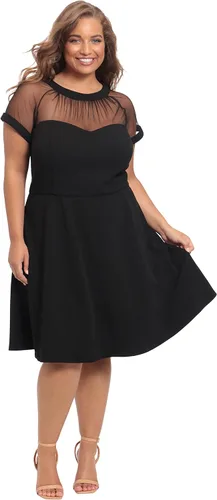 Vista 6 de Maggy London Vestido de ilusión ajustado y acampanado para mujer