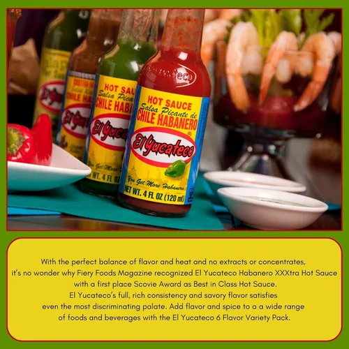 Vista 7 de El Yucateco Paquete variado de salsa picante - 6 sabores