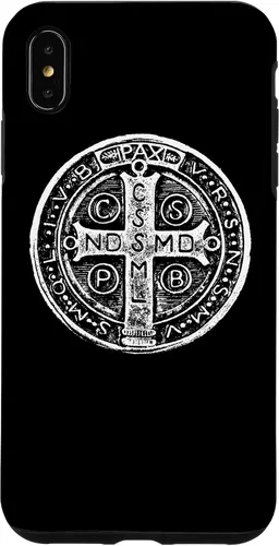 Vista 11 de Funda cristiana católica para iPhone 16 con medalla de San Benito de San Benito