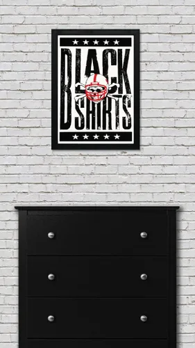 Vista 6 de Nebraska Cornhuskers Gift - Blackshirts Letterpess Poster - Officially Licensed Art Print - 13x19" - Husker Gift (Add Black Framed)
