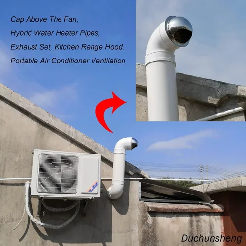 Vista 7 de Campana de salida de ventilación de aire de pared de 5, 8, 10, 12 pulgadas, rejillas de ventilación de acero inoxidable, resistente a la intemperie