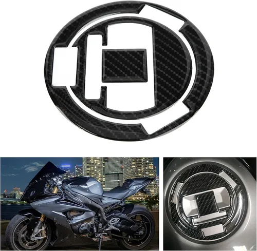 Vista 7 de Almohadilla de gas de gel para motocicleta, calcomanía de fibra de carbono para R1200GS F800GS S1000R F800GS F650GS (Twin) Laminación de calcomanías