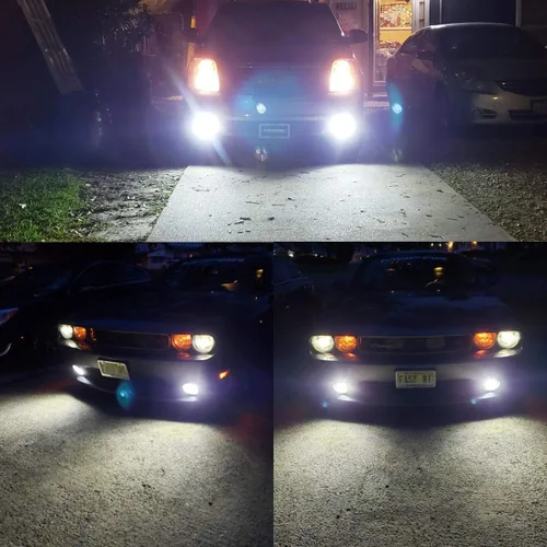 Vista 2 de Bombillas LED antiniebla H3 de 6000 K, xenón blanco, extremadamente brillantes, 3030 chips H3, bombillas LED con proyector para luces antiniebla