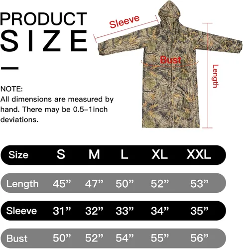 Vista 4 de LOOGU Poncho de lluvia, abrigo impermeable de camuflaje para exteriores