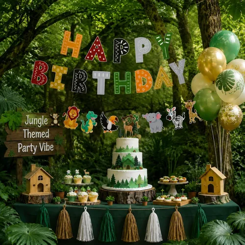 Vista 2 de Green Brown White Tissue Paper Tassel Garland, 15PCS Banner Green Coffee Brown