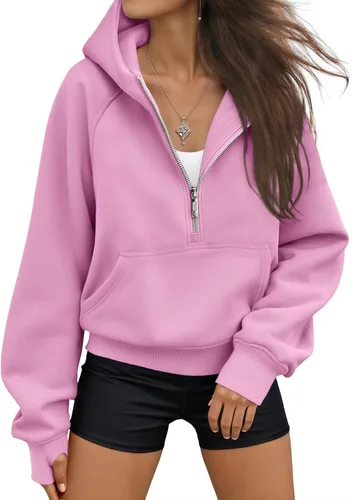 Vista 10 de AUTOMET Sudaderas con capucha de mujer, sudaderas de forro polar para otoño, conjuntos de moda, sudaderas para hacer ejercicio, chaquetas con Verde