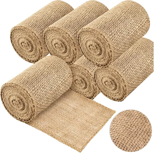 Vista 5 de 3Rolls - Protector de árbol de arpillera natural de 5 pulgadas x 17 pies