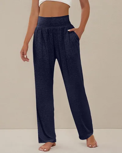Vista 111 de Neer - Conjunto de 3 pantalones de yoga de pierna ancha para mujer - Pantalones deportivos cómodos, holgados, de cintura alta y casuales