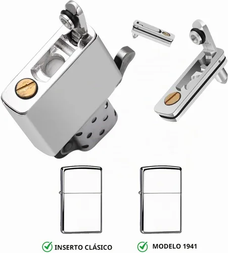 Vista 2 de Sello de junta para encendedor compatible con Zippo, kit de reparación de metal con almohadilla de fieltro de algodón, accesorios antievaporación