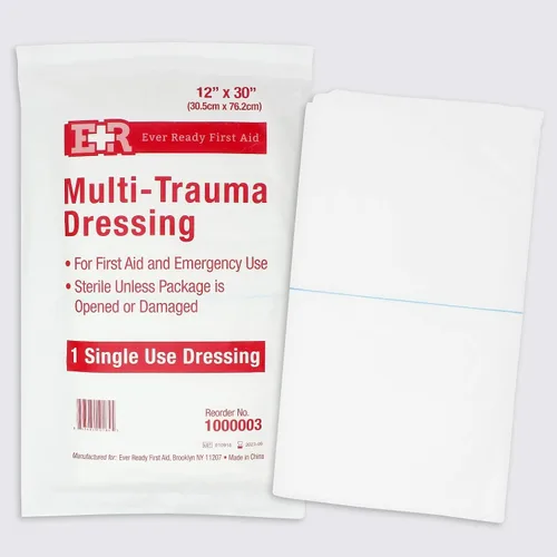 Vista 4 de Ever Ready First Aid Apósito no tejido estéril multitrauma 12" x 30