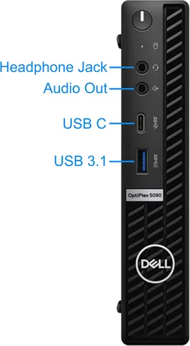 Vista 2 de Dell OptiPlex 5090 Micro escritorio, Intel i7-11700- 32 GB de RAM, SSD NVMe de 2 TB, AC Wi-Fi, BT, USB tipo C, DisplayPort, HDMI, VGA, Windows 11 Pro