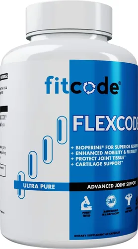 Vista 2 de fitcode Flexcode Ultra Premium - Soporte para articulaciones, glucosamina, cúrcuma, MSM, condroitina, ácido hialurónico, sin gluten, para hombres