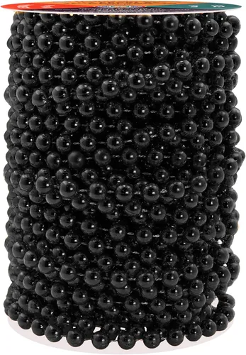 Vista 24 de Mandala Crafts Cadena de guirnalda de perlas negras de imitación de 0.157 in 44 YDs Roll, Durable Fishing Line, Indoor Outdoor, for Wedding Decor