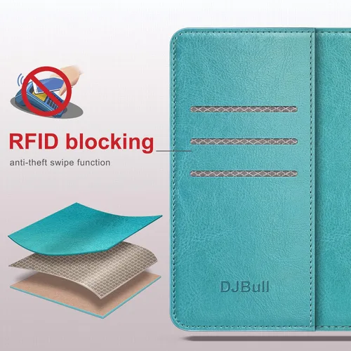 Vista 4 de DJBull Funda tipo cartera desmontable 2 en 1 para Samsung Galaxy S20 de 6.2 pulgadas con tarjetero de crédito con bloqueo RFID, funda protectora