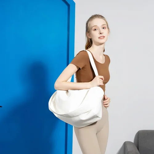 Vista 3 de Bolso de mano grande para mujer, estilo casual, con asa superior, bolso de hombro de cuero vegano, bolso bandolera para mujer