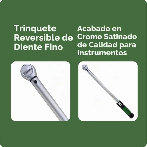Vista 3 de Llave dinamométrica estilo clic - Transmisión de ½" 50 - 250 ft. lbs. (70-340 n.m) Llave de carraca con dado de 45 dientes para juego