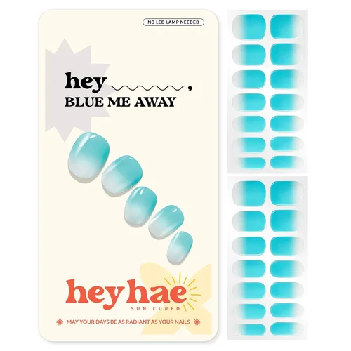 Vista 25 de Heyhae Paquete surtido de tiras de uñas de gel semicuradas (paquete de 4) No necesita lámpara LED Fácil de aplicar y quitar, calidad de salón