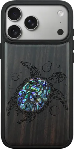 Vista 10 de Carveit Funda hecha a mano para iPhone 18 Pro Max - El cuervo Haloed Negro