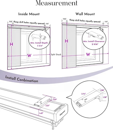 Vista 7 de Graywind Persianas para puertas correderas manuales, hasta 153 pulgadas 5% Gris Apertura