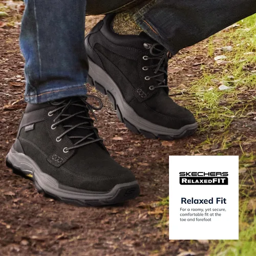 Vista 3 de Skechers Respected-Boswell Mid Top - Tenis de cuero con puntera tipo mocasín para hombre