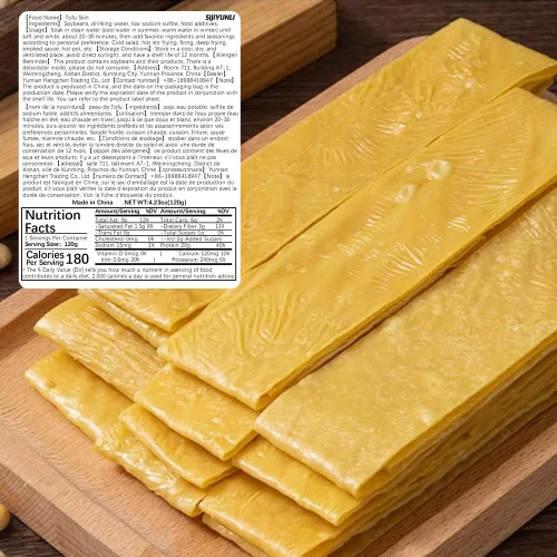 Vista 6 de SIJIYUNLI -Piel de tofu 120g/4.23oz Soja seca, entusiasta vegetariano, adecuado para ensalada fría o olla caliente, ingredientes de barra picante