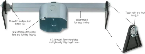 Vista 7 de Westinghouse Saf-T-Brace, 3 dientes, giro y bloqueo