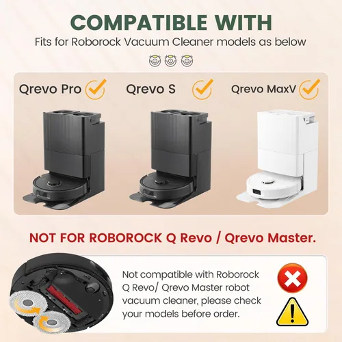 Vista 2 de 19 piezas de repuesto para accesorios de aspiradora robótica Qrevo S/Qrevo Pro/Qrevo MaxV, kits de reemplazo