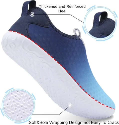 Vista 3 de Zapatos acuáticos transpirables de secado rápido para mujer y hombre, calcetines acuáticos suaves para senderismo, natación, playa, surf, yoga