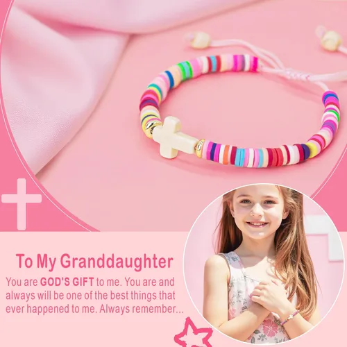 Vista 52 de Regalos navideños para niños, niñas adolescentes, mujeres, linda pulsera de cruz para niñas, regalos de Navidad cristianos para mujeres, ideas