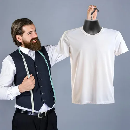 Vista 9 de Noamus Paquete de 6 torsos de maniquí masculino, forma de vestido con gancho para colgar, pantalla de camiseta, cuerpo trasero hueco, molde