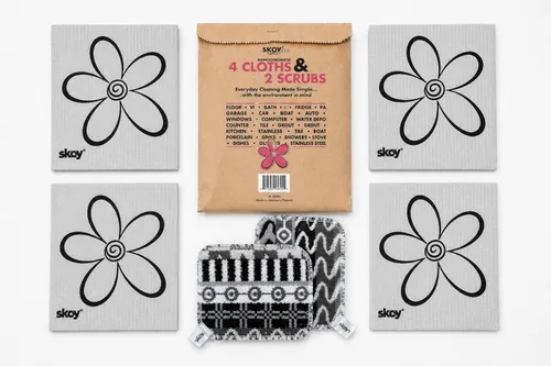 Vista 13 de Skoy Scrub, 1 pieza reutilizable, estropajo para platos sin rayones para limpieza de cocina y hogar, amigable con el planeta, apto para Surtido