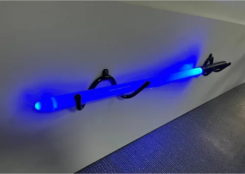 Vista 5 de Pmsanzay Soporte de pared para sable de luz horizontal, soporte de pared para sable de luz, soporte de gancho, compatible con cualquier sable