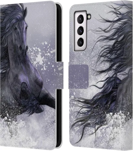 Vista 298 de Head Case Designs Officially Licensed Laurie Prindle A Morgan Christmas Western Stallion Leather Wallet Case Compatible with Samsung Galaxy A07 4G