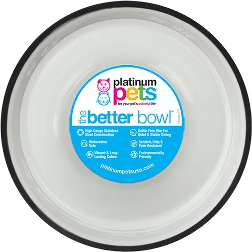 Vista 63 de Platinum Pets - tazón de acero inoxidable para gatos y perros que no se vuelca