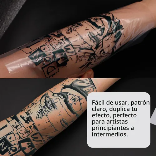 Vista 4 de KVM - Papel de transferencia de tatuajes x 100 hojas de película transparente transparente