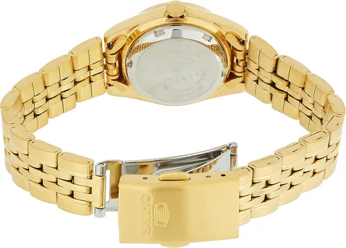 Vista 2 de SEIKO Reloj automático de acero inoxidable para mujer SYMA38K 5 con esfera dorada, Blanco, Vestido