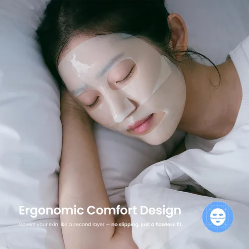 Vista 6 de caraseoul GlowPro - Máscara facial de colágeno, hidrogel coreano con niacinamida y adenosina, refuerzo del resplandor, máscara hidratante