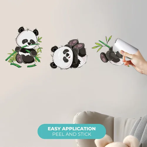 Vista 2 de Bears Animal Series – Baby Gir/Boy – Vinilo decorativo de pared para decoración de habitación de bebé – Adhesivo mural para la pared del hogar