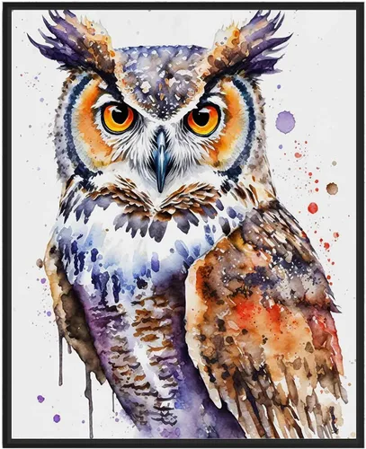 Vista 37 de WIldlife - Póster impreso de pez pescador, impresiones abstractas de animales de acuarela, obras de arte de naturaleza para sala de estar