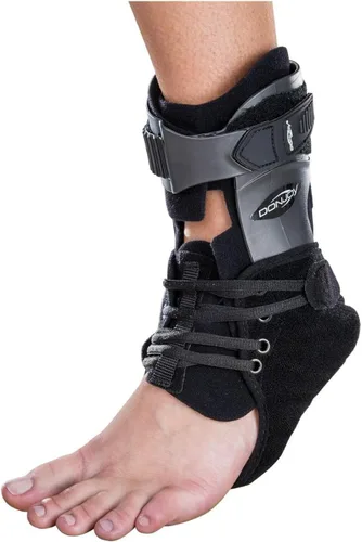 Vista 8 de DonJoy Velocity - Tobillera de inversión y erección de esguinces de tobillo, cómoda y ligera, pequeña, izquierda