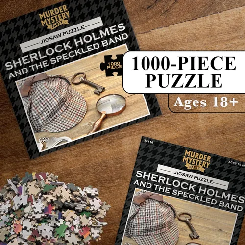 Vista 3 de Rompecabezas clásico de misterio Bepuzzled - Sherlock Holmes, 1000