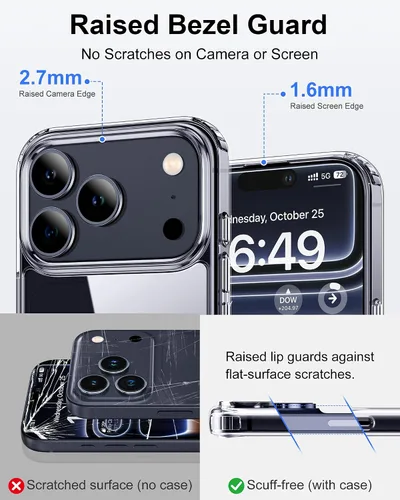 Vista 256 de HOOMIL Funda para iPhone 7 Plus/iPhone 8 Plus de 5.5 Pulgadas, sin amarillamiento, protección contra caídas, cubierta trasera dura transparente