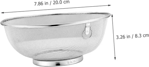 Vista 8 de Outanaya Colador de arroz Colador Colador de Metal Filtro de malla fina de acero inoxidable Filtro 7.9 in de diámetro