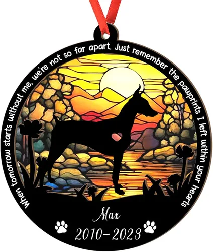 Vista 104 de Adorno personalizado para atrapasoles de sabueso afgano, adorno de Navidad de sabueso afgano – Regalo para perro amante, sabueso afgano