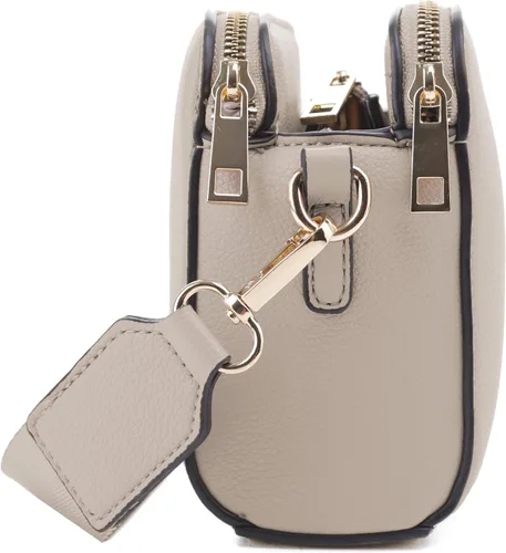 Vista 3 de EVVE Bolsa cruzada pequeña con triple cremallera para cámara con correa ancha para guitarra