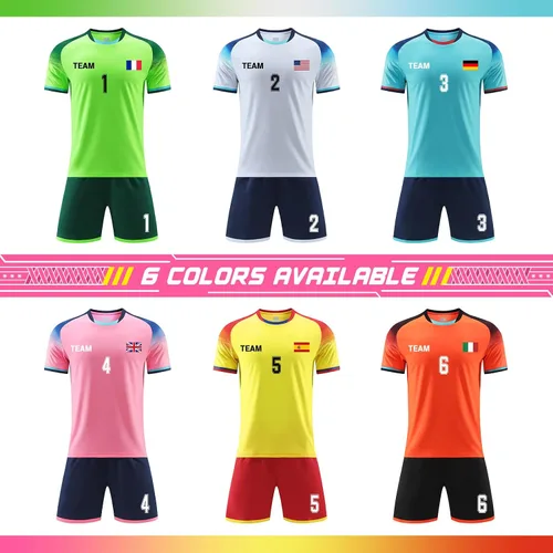 Vista 5 de Camisetas de fútbol personalizadas para niños y niñas, uniformes de fútbol personalizados para hombres y mujeres, uniformes de fútbol